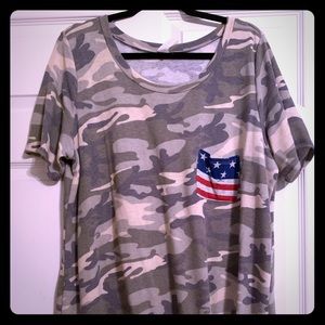 🌟 Sale! Boutique Camo Shirt with Cute pocket